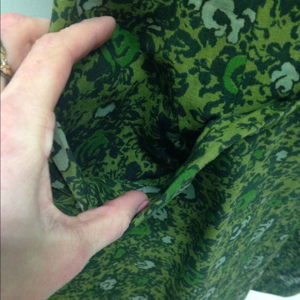 Vintage green floral dress - Picture 3 of 5